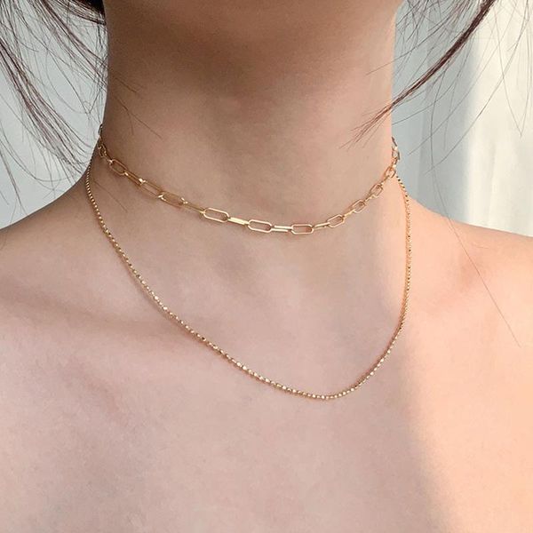chains simple multi-layer chain necklace for women trend gold silver alloy choker double layer clavicle jewelry
chains simple multi-layer chain necklace for women trend gold silver alloy choker double layer clavicle jewelry