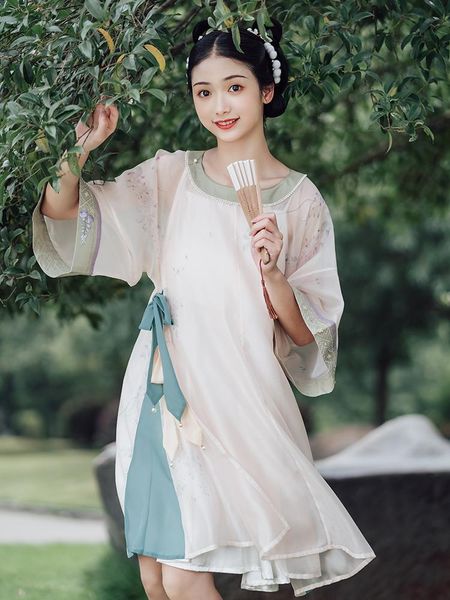ethnic clothing ming dynasty round neck robe improved version of daily chinese dress suit, Red
ethnic clothing ming dynasty round neck robe improved version of daily chinese dress suit, Red