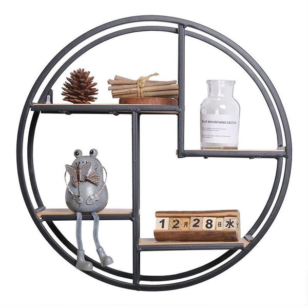 retro round wall unit wood metal hanging shelf office sundries art storage rack home wooden decorative craft holder 4 partitions 
retro round wall unit wood metal hanging shelf office sundries art storage rack home wooden decorative craft holder 4 partitions