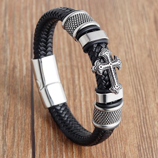 men leather bracelets vintage titanium steel bangles magnetic-clasp cowhide braided trendy bracelet armband pulsera hombre, Red;blue
men leather bracelets vintage titanium steel bangles magnetic-clasp cowhide braided trendy bracelet armband pulsera hombre, Red;blue