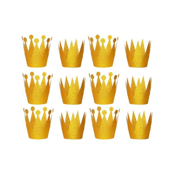 party hats 12pcs crown shaped accessories hat hair for celebration with 5m rope (golden, prince pattern + pri
party hats 12pcs crown shaped accessories hat hair for celebration with 5m rope (golden, prince pattern + pri
