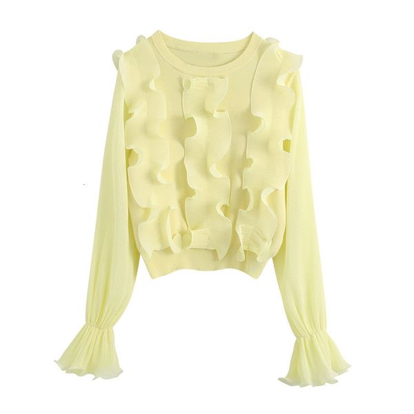 2021 women sweet ruffled patchwork knitted cute o neck flare sleeve female pullovers women's sweater new o0ii, White;black
2021 women sweet ruffled patchwork knitted cute o neck flare sleeve female pullovers women's sweater new o0ii, White;black