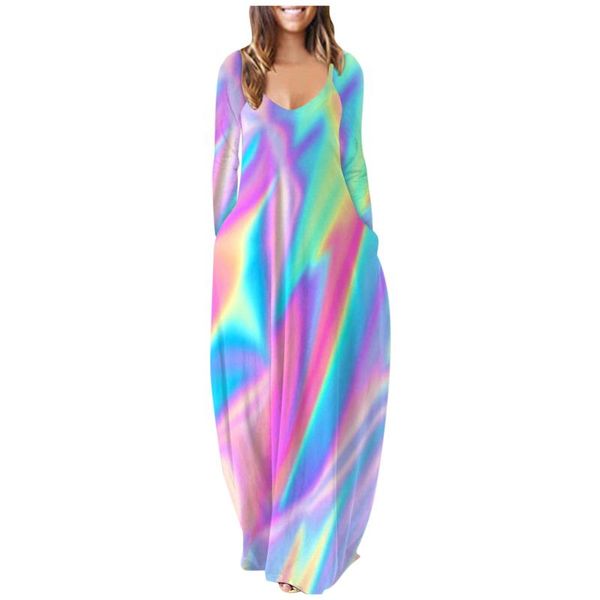 casual dresses bohemian v-neck gradient print for women fashion long sleeve pullover dress woman loose party femme, Black;gray 
casual dresses bohemian v-neck gradient print for women fashion long sleeve pullover dress woman loose party femme, Black;gray