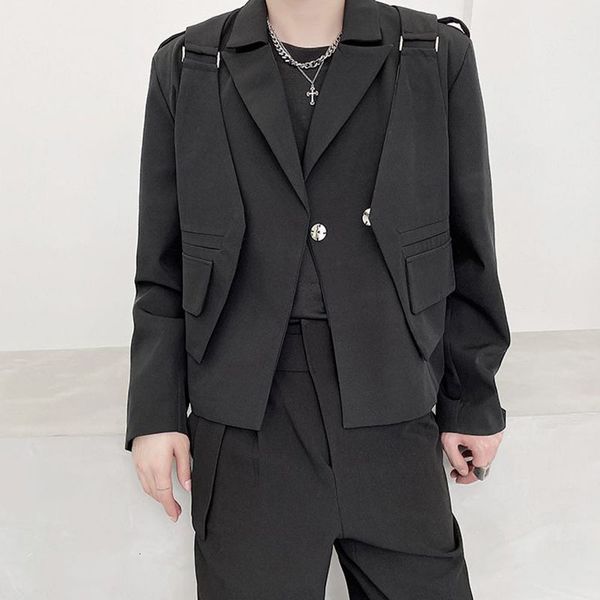 men's suits & blazers men 2 pieces sets jacket+vest male japan korea streetwear vintage casual loose short style suit coat outerwear rw, White;black
men's suits & blazers men 2 pieces sets jacket+vest male japan korea streetwear vintage casual loose short style suit coat outerwear rw, White;black