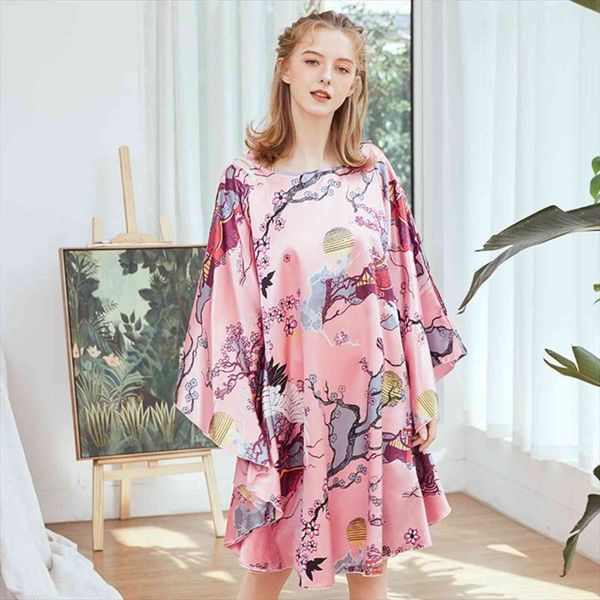 plus size summer faux womens sleepwears silk bath robe rayon night gown round collar nightgown home wear nightwear pijama mujer, Black;red
plus size summer faux womens sleepwears silk bath robe rayon night gown round collar nightgown home wear nightwear pijama mujer, Black;red