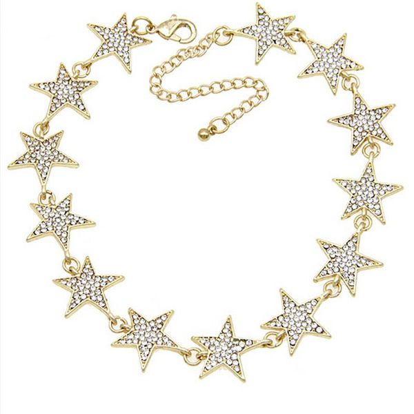 rhinestone star collar chokers necklace statement jewelry luxury necklaces for women, Golden;silver
rhinestone star collar chokers necklace statement jewelry luxury necklaces for women, Golden;silver