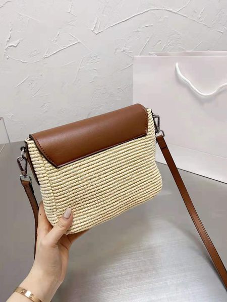 brown square leather shoulder bag straw beach handbag classic designer wallet weave flap casual style purse straw bags, Black;red
brown square leather shoulder bag straw beach handbag classic designer wallet weave flap casual style purse straw bags, Black;red