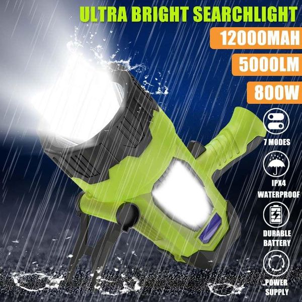12000mah led searchlight 7 modes multifunctional outdoor spotlight rechargeable with usb for hunting camping
12000mah led searchlight 7 modes multifunctional outdoor spotlight rechargeable with usb for hunting camping