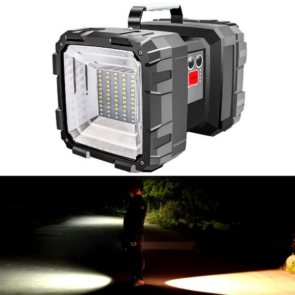 led handheld spotlight dual head usb rechargeable portable torch searchlight for camping hiking
led handheld spotlight dual head usb rechargeable portable torch searchlight for camping hiking