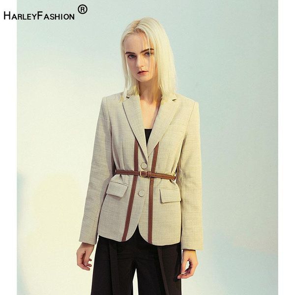 women's suits & blazers harleyfashion european america patchwork straps clashing color blazer single breated long sleeve with belt suit, White;black
women's suits & blazers harleyfashion european america patchwork straps clashing color blazer single breated long sleeve with belt suit, White;black