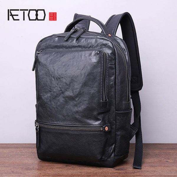 backpack aetoo layer cowhide backpack, breathable travel bag, wear-resistant lightweight computer bag
backpack aetoo layer cowhide backpack, breathable travel bag, wear-resistant lightweight computer bag