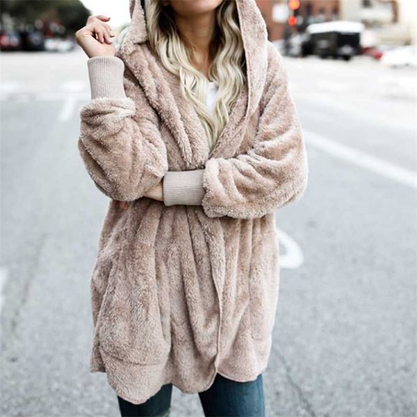 autumn winter jacket female coat causal soft hooded pocket fleece plush warm plus size faux fur fluffy women jacket 211019, Black
autumn winter jacket female coat causal soft hooded pocket fleece plush warm plus size faux fur fluffy women jacket 211019, Black