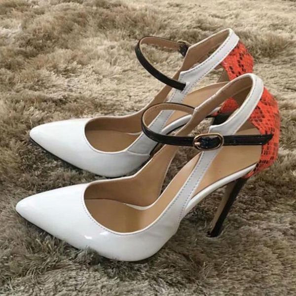 dress shoes spring python leather patched heels pumps ankle strap summer ladies pointed toe stiletto party high, Black
dress shoes spring python leather patched heels pumps ankle strap summer ladies pointed toe stiletto party high, Black