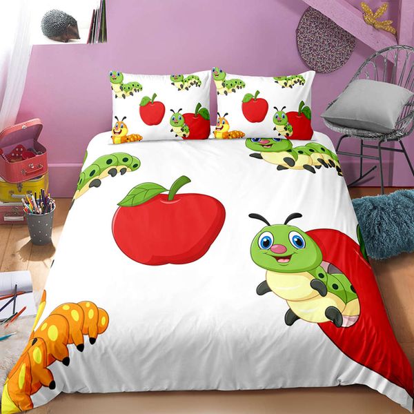 home textile kids comforter set cartoon funny worm red fruit ant bedding set microfiber duvet cover single double winter bed set
home textile kids comforter set cartoon funny worm red fruit ant bedding set microfiber duvet cover single double winter bed set