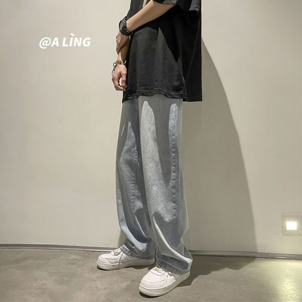 men's jeans korean wide-leg fashion retro harajuku baggy men streetwear loose hip-hop straight-leg denim trousers mens 9oyz, Blue
men's jeans korean wide-leg fashion retro harajuku baggy men streetwear loose hip-hop straight-leg denim trousers mens 9oyz, Blue