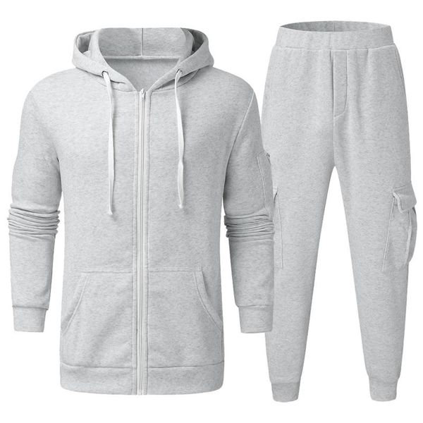 men's tracksuits drawstring hooded sets autumn zipper solid sweatshirt pants set sports suit tracksuit loungewear ropa deportiva hombre, Gray
men's tracksuits drawstring hooded sets autumn zipper solid sweatshirt pants set sports suit tracksuit loungewear ropa deportiva hombre, Gray