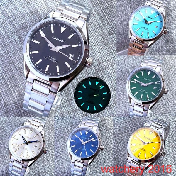 wristwatches 41mm nh35 blue white dial automatic calendar date sapphire glass luminous waterproof mechanical mens wristwatch, Slivery;brown
wristwatches 41mm nh35 blue white dial automatic calendar date sapphire glass luminous waterproof mechanical mens wristwatch, Slivery;brown