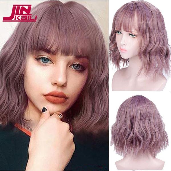synthetic wigs jinkaili 14" short bob lolita wig with bangs women's wave heat-resistant fake hair red pink purple cosplay, Black
synthetic wigs jinkaili 14" short bob lolita wig with bangs women's wave heat-resistant fake hair red pink purple cosplay, Black