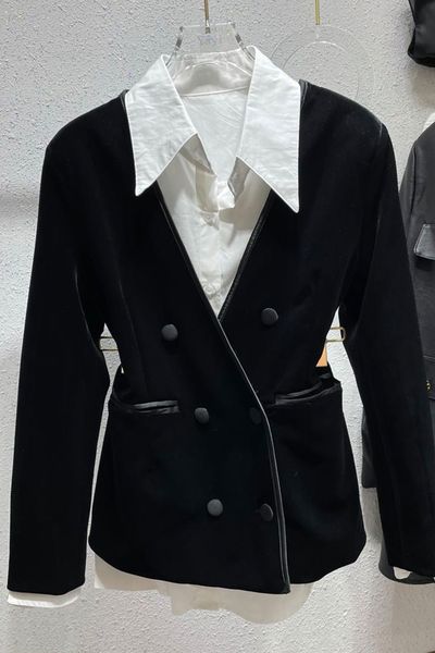 korean ulzzang autumn new fashion ol suit womens velvet small suit jacket with long sleeve shirt two-piece suit, White;black
korean ulzzang autumn new fashion ol suit womens velvet small suit jacket with long sleeve shirt two-piece suit, White;black