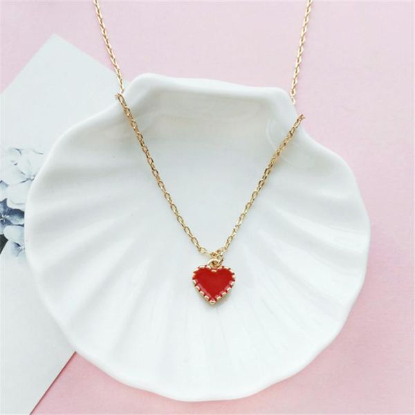 pendant necklaces fashion woman clothing accessories necklace red hearts collarbone chain with minimalist for, Silver
pendant necklaces fashion woman clothing accessories necklace red hearts collarbone chain with minimalist for, Silver