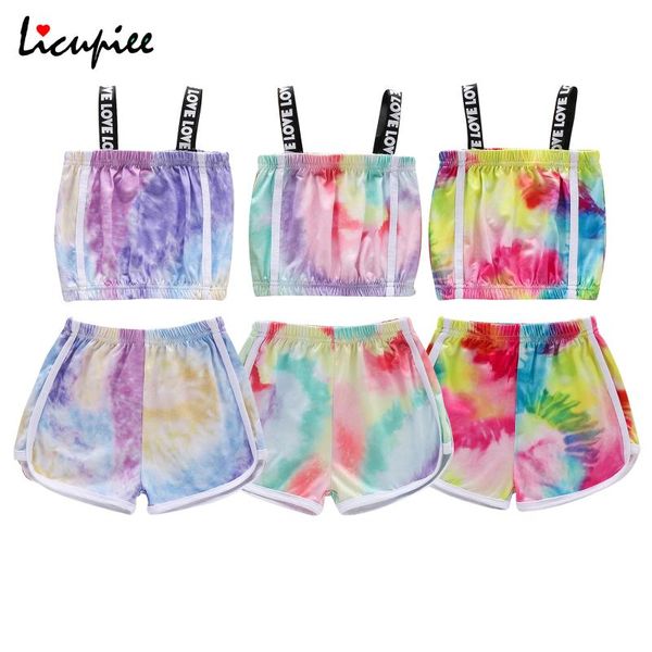 clothing sets 1-6 years baby toddler girls summer outfits, sleeveless spaghetti straps tank + short pant tie dye, White
clothing sets 1-6 years baby toddler girls summer outfits, sleeveless spaghetti straps tank + short pant tie dye, White
