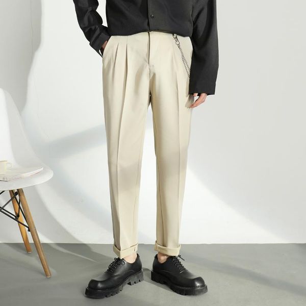 men's suits & blazers 2021 spring summer ins suit pants british business dress trousers fold drape small straight office social casual, White;black
men's suits & blazers 2021 spring summer ins suit pants british business dress trousers fold drape small straight office social casual, White;black