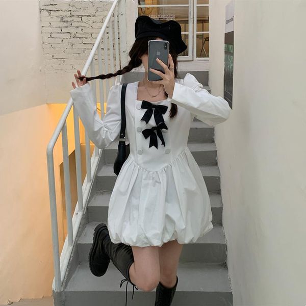 casual dresses korean autumn sweetheart sweet preppy style vestidos square collar kawaii bow full sleeve retro fashion mini ball gown, Black;gray
casual dresses korean autumn sweetheart sweet preppy style vestidos square collar kawaii bow full sleeve retro fashion mini ball gown, Black;gray