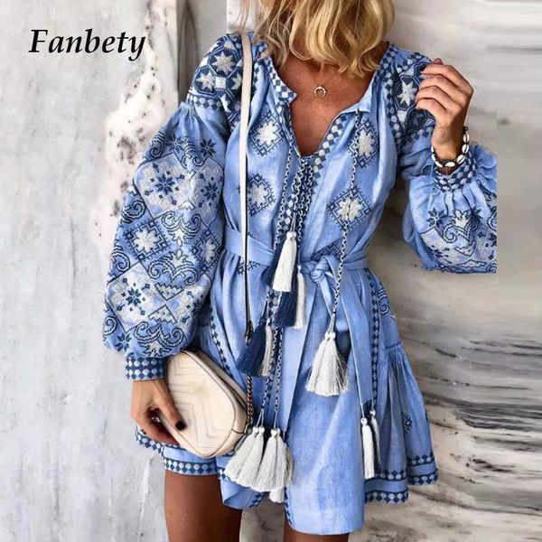 casual dresses vintage tassel v neck print mini dress autumn elegant lantern long sleeve party women lace-up loose vestidos, Black;gray
casual dresses vintage tassel v neck print mini dress autumn elegant lantern long sleeve party women lace-up loose vestidos, Black;gray