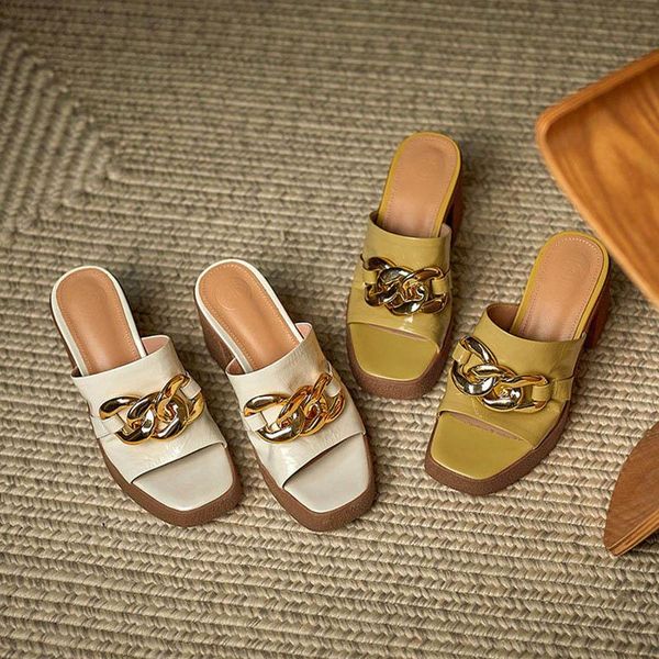 sandals platform shoes women genuine cow leather for 2021 summer open-toed high heels slippers, Black 
sandals platform shoes women genuine cow leather for 2021 summer open-toed high heels slippers, Black