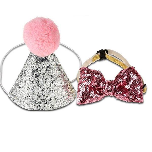 dog apparel pet accessories 2 pcs/set & cat cap and bow tie birthday party hat for kitten puppy bling headwear
dog apparel pet accessories 2 pcs/set & cat cap and bow tie birthday party hat for kitten puppy bling headwear