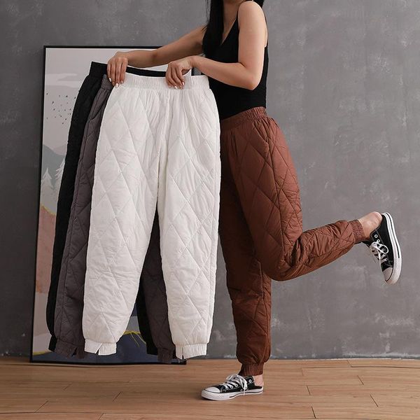 women's pants & capris asheywr down cotton women high waist loose thick keep warm trousers solid casual autumn winter pocket female, Black;white
women's pants & capris asheywr down cotton women high waist loose thick keep warm trousers solid casual autumn winter pocket female, Black;white