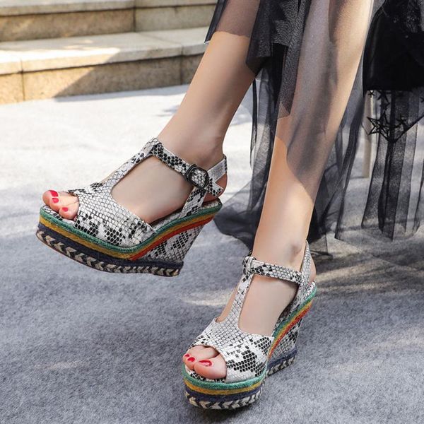 dress shoes jouir talons brand design women wedges heels print platform non-slip footwear summer female, Black
dress shoes jouir talons brand design women wedges heels print platform non-slip footwear summer female, Black