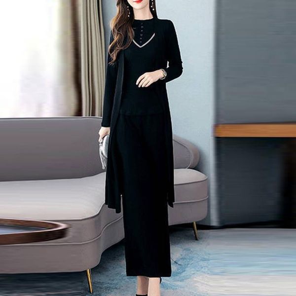 two piece dress knitted 3 pieces set women tracksuit long sleeve cardigan and sleeveless pullover wide leg pants suit women's sets#g30, White
two piece dress knitted 3 pieces set women tracksuit long sleeve cardigan and sleeveless pullover wide leg pants suit women's sets#g30, White