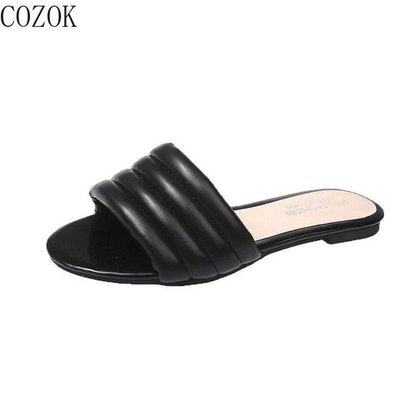 2021 summer casual women's slippers simple trendy fashion home all-match solid color outdoor women's slippers, Black
2021 summer casual women's slippers simple trendy fashion home all-match solid color outdoor women's slippers, Black