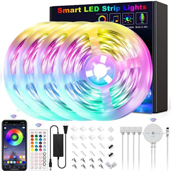 strips led lights rgb 20/15/10/5m smart music flexible tape light set bluetooth bedroom decoration timer with app control
strips led lights rgb 20/15/10/5m smart music flexible tape light set bluetooth bedroom decoration timer with app control