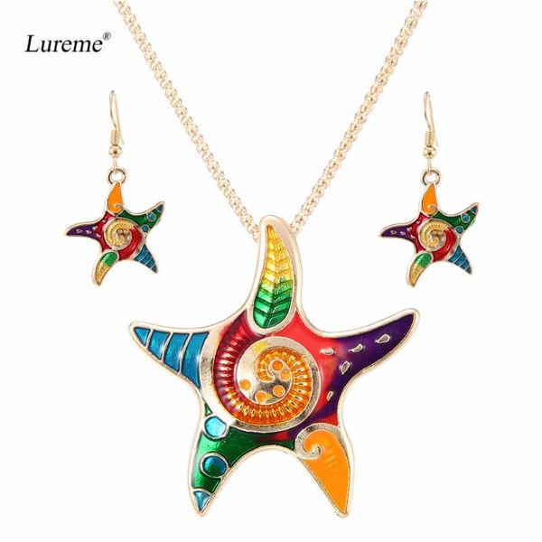 earrings & necklace lureme bohemian colorful animal starfish pendant dangle jewelry set for women girls (js000697), Silver
earrings & necklace lureme bohemian colorful animal starfish pendant dangle jewelry set for women girls (js000697), Silver