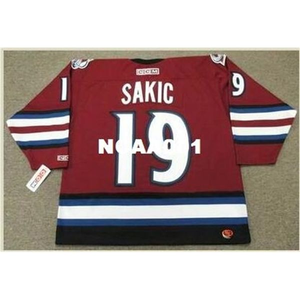 668s #19 joe sakic avalanche 2002 ccm retro alternate hockey jersey or custom any name or number retro jersey, Black
668s #19 joe sakic avalanche 2002 ccm retro alternate hockey jersey or custom any name or number retro jersey, Black