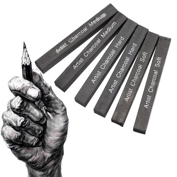6pcs compressed charcoal stick square soft/medium/hard graphite drawing pencil art supply charcoal sticks for painting
6pcs compressed charcoal stick square soft/medium/hard graphite drawing pencil art supply charcoal sticks for painting