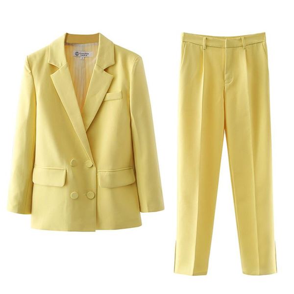 women's two piece pants suits casual suit double-breasted slim temperament two-piece jacket custom, White
women's two piece pants suits casual suit double-breasted slim temperament two-piece jacket custom, White