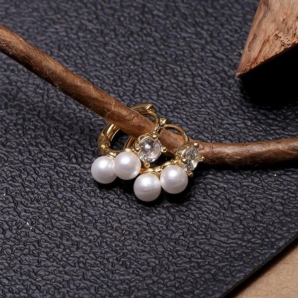 hoop & huggie trendy exquisite 14k real gold pearl earrings for women charming temperament jewelry bling zircon party, Golden;silver
hoop & huggie trendy exquisite 14k real gold pearl earrings for women charming temperament jewelry bling zircon party, Golden;silver