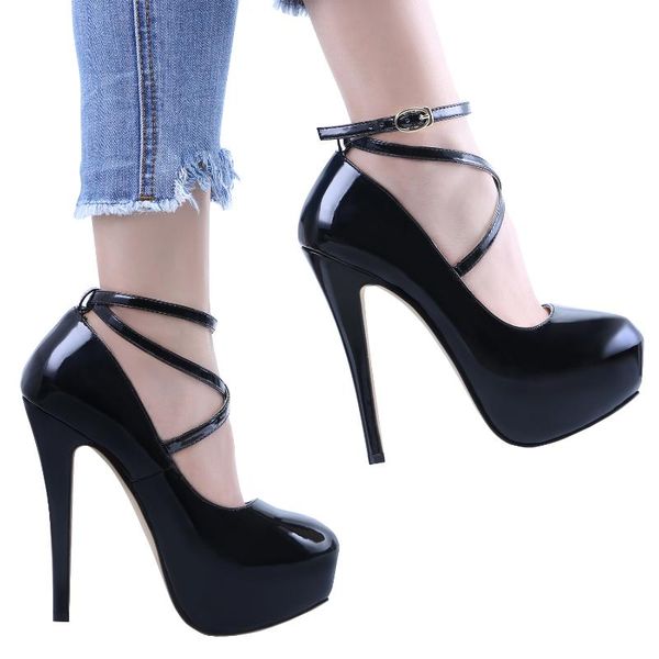 dress shoes loslandifen women pumps 14cm super high heels for woman ankle strap platform party red wedding lady heel, Black
dress shoes loslandifen women pumps 14cm super high heels for woman ankle strap platform party red wedding lady heel, Black