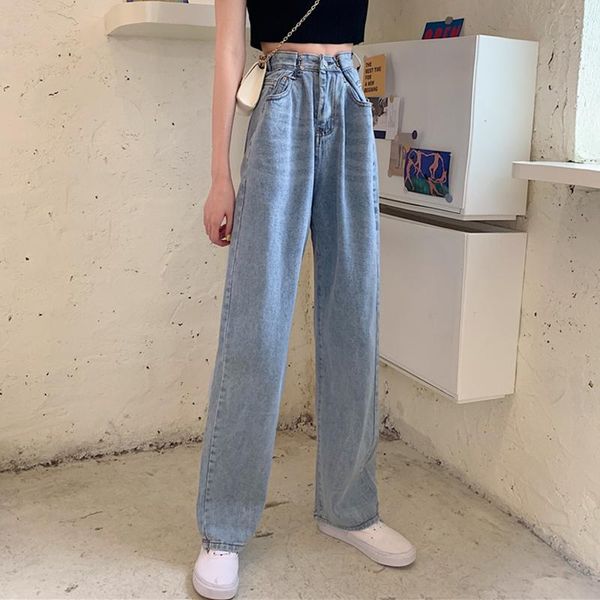 women's jeans high waist for women 2021 summer korean chic all-matching straight loose thin daddy pants wide leg, Blue
women's jeans high waist for women 2021 summer korean chic all-matching straight loose thin daddy pants wide leg, Blue