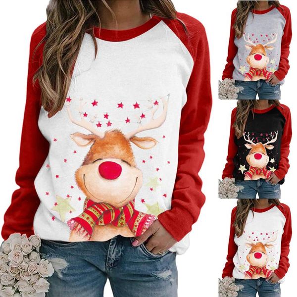 women's sweaters fashion christmas woman casual printing raglan long sleeve sweater women winter homesuit shirts blouse pull femme, White;black
women's sweaters fashion christmas woman casual printing raglan long sleeve sweater women winter homesuit shirts blouse pull femme, White;black