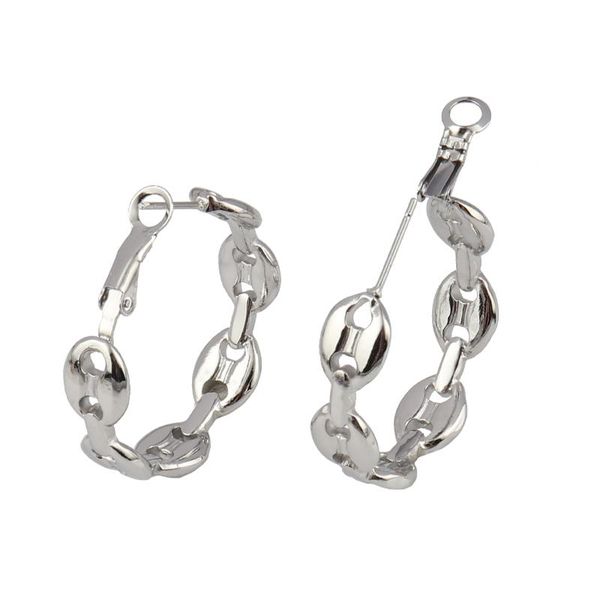 hoop & huggie punk big earrings women stainless steel for chain charm jewelry gifts, Golden;silver
hoop & huggie punk big earrings women stainless steel for chain charm jewelry gifts, Golden;silver