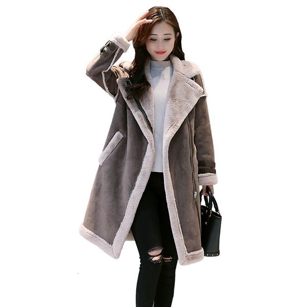 women's wool & blends kmetram faux fur coat winter jacket lamb female warm parka korean long outwear manteau femme 6278#, Black
women's wool & blends kmetram faux fur coat winter jacket lamb female warm parka korean long outwear manteau femme 6278#, Black