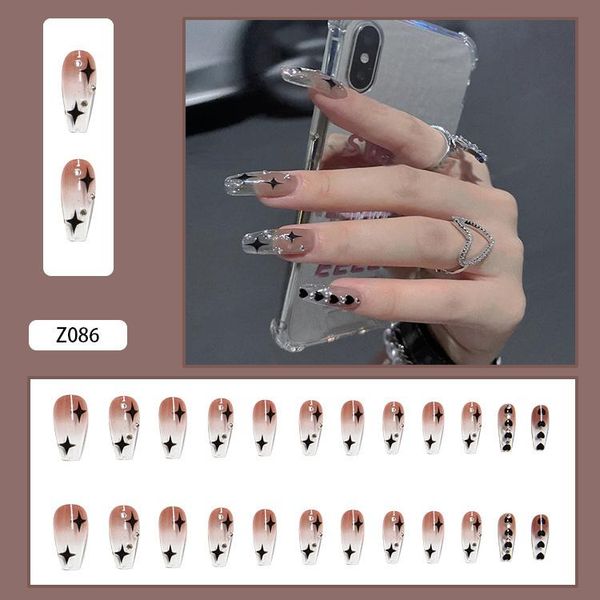 false nails 2021 24pcs stars printed nail patch glue type removable long paragraph fashion manicure save time ey669, Red;gold
false nails 2021 24pcs stars printed nail patch glue type removable long paragraph fashion manicure save time ey669, Red;gold