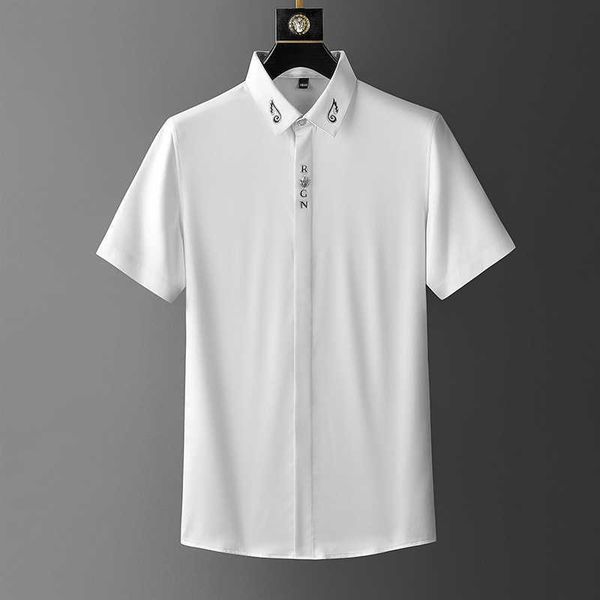 summer short sleeve shirts for men bronzing slim white all-match business formal dress shirts streetwear clothing chemise homme 210527, White;black
summer short sleeve shirts for men bronzing slim white all-match business formal dress shirts streetwear clothing chemise homme 210527, White;black