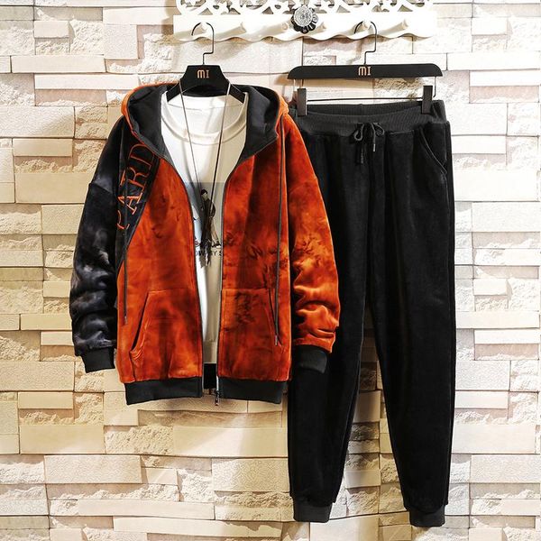 men's tracksuits tracksuit men 2 piece set 2021 winter fashion coffee color sportswear hooded fleece warm sweatpants, Gray
men's tracksuits tracksuit men 2 piece set 2021 winter fashion coffee color sportswear hooded fleece warm sweatpants, Gray