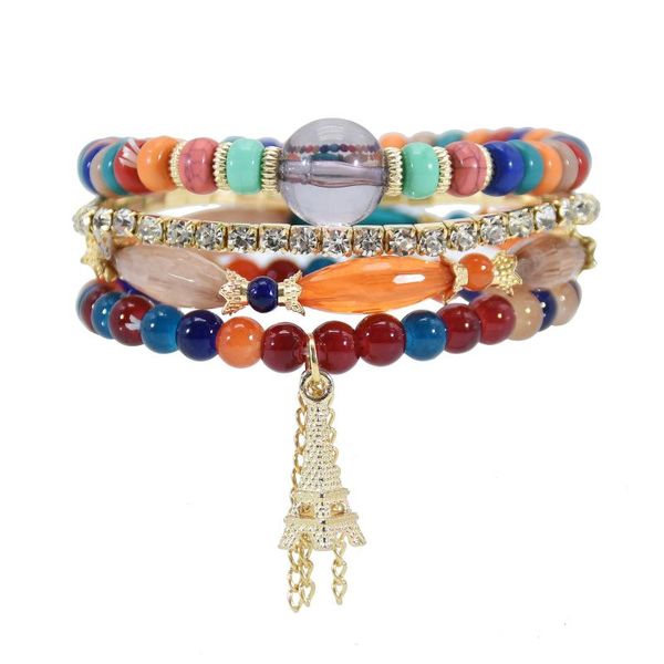 fashion eiffel tower pendant beaded bracelet handmade men's &women's colorful acrylic beads bracelet popular jewelry set, Black
fashion eiffel tower pendant beaded bracelet handmade men's &women's colorful acrylic beads bracelet popular jewelry set, Black