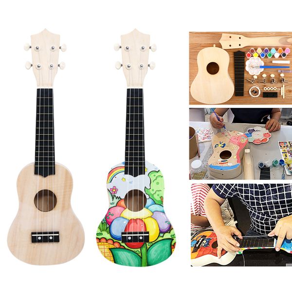 Childrens Homemade Guitar Ukulele Hands-on Brain Manual Toys Parent-child Interaction DIY Musical Instrument Drawing Toys
Childrens Homemade Guitar Ukulele Hands-on Brain Manual Toys Parent-child Interaction DIY Musical Instrument Drawing Toys